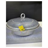 Vtg B.W. Buenilum Hammered Aluminum Casserole Dish