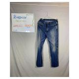 Vintage Rustler Mens Medium Wash Denim Jeans 34x34