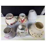 Lot of 7 Vtg Yankee Candle Ceramic Shades & More