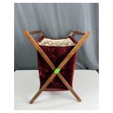 Vintage Folding Sewing Basket