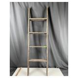Rustic Wood Ladder Wall Rack
