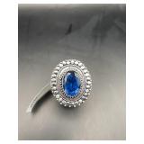 Tenjenite Quartz German Silver Ring Size 7
