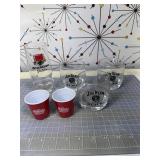 6pc Jim Beam Black & German Beer Glass Lot