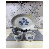 Vtg Pfaltzgraff Yorktowne Platter & Corn Dish Set