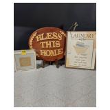 Vintage Farmhouse Decor Lot: Avon, Wood Wall Signs