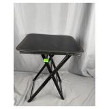 Vintage Black & Gold Folding TV Tray Accent Table