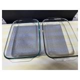 2 Vtg Pyrex 3 Qt Rectangular Baking Dishes 233