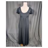 Vintage Sears Fashions Black Flutter Sleeve Dress