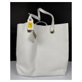 Ralph Lauren Fragrances White Pebbled Tote Bag