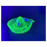 Vintage Green Uranium Glass Citrus Juicer Reamer