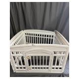 Modern White Plastic 4-Panel Pet Playpen Yard