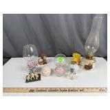 Mixed Glass Ceramic Decor & Oil Lamp Lot