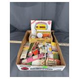 Vintage Sewing Notions & Cigar Box Lot
