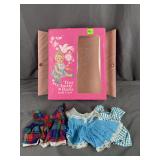 Vintage Vinyl Doll Storage Trunk with Dresses