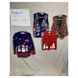 Holiday Novelty Sweaters Vest Winter  9-Piece Lot