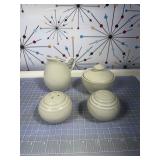Vtg Pfaltzgraff Cappuccino Creamer Sugar & Shaker