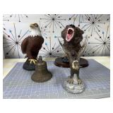 Vtg American Eagle Statues, Bear & Liberty Bell