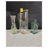 Hand-Blown Art Glass & Apothecary Bottle