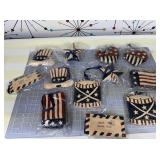 Vtg Lillian Vernon Americana Wood Ornament Lot