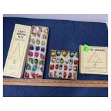 Shackman Miniature Japan Glass Ornament Box Set Pa
