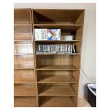 Oak Finish Wooden 6 Shelf Bookcase 36x83