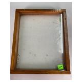 Wood Glass Display Case With Pins