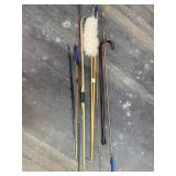 Walking Sticks, Arrows & Cane Lot