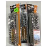 28 Piece Screwdriver Bit Set and Case Trio Lot