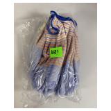 Knit Work Gloves Orange and Blue Striped Bulk Lot