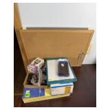 Wood Frame Cork Bulletin Board and Office Supply L