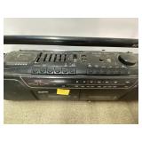 Sanyo Dual Cassette Radio Boombox Black