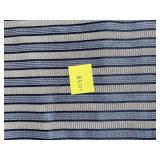 Blue and Tan Striped Upholstery Fabric Bolt