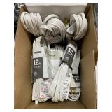 12 Ft 3-Outlet Household Extension Cords Box Lot