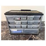 Multi Drawer Hardware Parts Organizer with Content