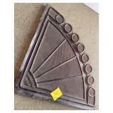 Antique Amber Glass Vault Light Corner Tile