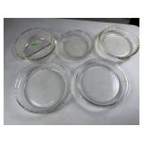 Pyrex and Fire-King Glass Pie Plates Casserole Lot