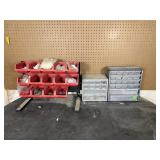 Plastic Hardware Bins and Storage Organizers Lot