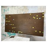 Brown Masonite Wall Mount Pegboard with Hooks