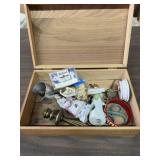 Wooden Keepsake Box with Assorted Novelty Contents