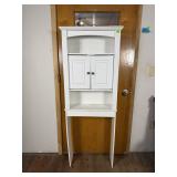 White Over the Toilet Bathroom Storage Cabinet