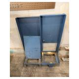 Custom Blue Steel Industrial Stand Frames Pair