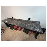 Faux Marble Countertop Long Workbench 121 Inch