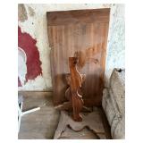Trestle Dining Table Wood Top Lyre Base Components