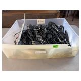 Assorted AC Power Cords & Electronic Cables Tub Lo