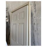 Two White 6-Panel Interior Doors & Frame Lot