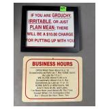 Novelty Business Signs