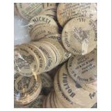 Vintage Wooden Nickel and Coin Club Token Lot