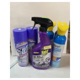 Mixed Household Cleaners and Raid Bug Spray Lot