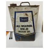 Sears All Weather 10W-30 Motor Oil 10-Quart Can