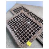 Antique Cast Iron Floor Grate Register Pair